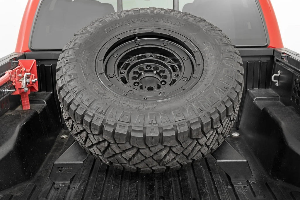 Rough Country Bed Mount Spare Tire Carrier | Universal (5x5.5 6x5.5 6x135 & 5x5.0 Bolt Patterns) 73110 - Main Product View