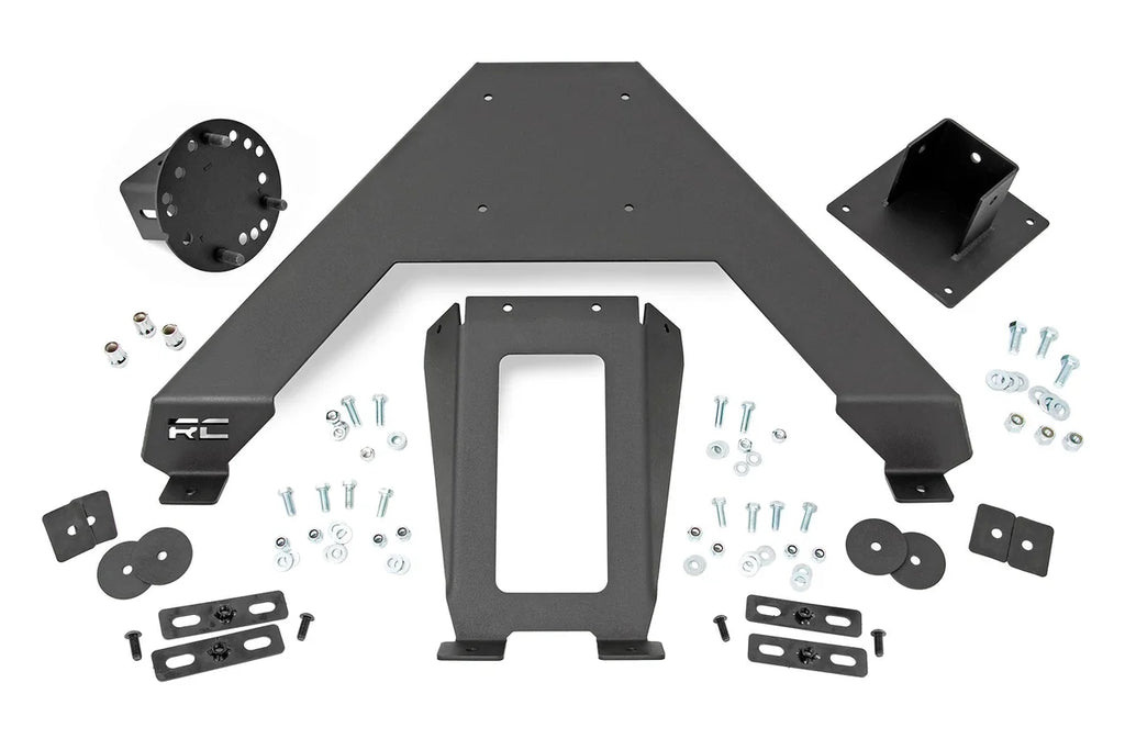 Rough Country Bed Mount Spare Tire Carrier | Universal (5x5.5 6x5.5 6x135 & 5x5.0 Bolt Patterns) 73110 - Mounting View