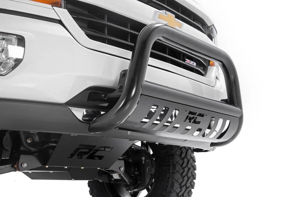Rough Country Black Bull Bar | Chevy Silverado 1500 2WD/4WD (2019-2022) B-C2073 - Main Product View