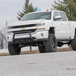 Load image into Gallery viewer, Rough Country Black Bull Bar | Chevy/GMC 1500 Truck &amp; SUV 2WD/4WD (07-20 &amp; Classic) B-C2071 - Angled View