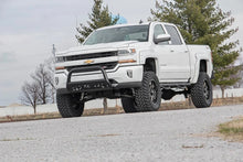 Load image into Gallery viewer, Rough Country Black Bull Bar | Chevy/GMC 1500 Truck &amp; SUV 2WD/4WD (07-20 &amp; Classic) B-C2071 - Angled View