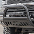 Load image into Gallery viewer, Rough Country Black Bull Bar | Chevy/GMC Sierra 1500/Silverado 1500/Tahoe/Yukon (99-06 &amp; Classic) B-C2991 - Angled View
