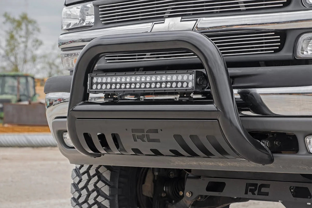 Rough Country Black Bull Bar | Chevy/GMC Sierra 1500/Silverado 1500/Tahoe/Yukon (99-06 & Classic) B-C2991 - Angled View