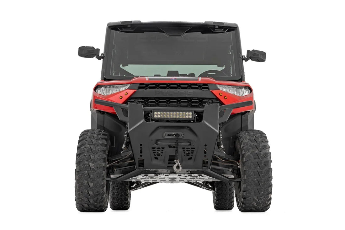 Rough Country Black Forged Alum High Clearance 2" Fwd Offset Control Arms w/Ball Joints | Polaris Ranger 1000XP - Back View