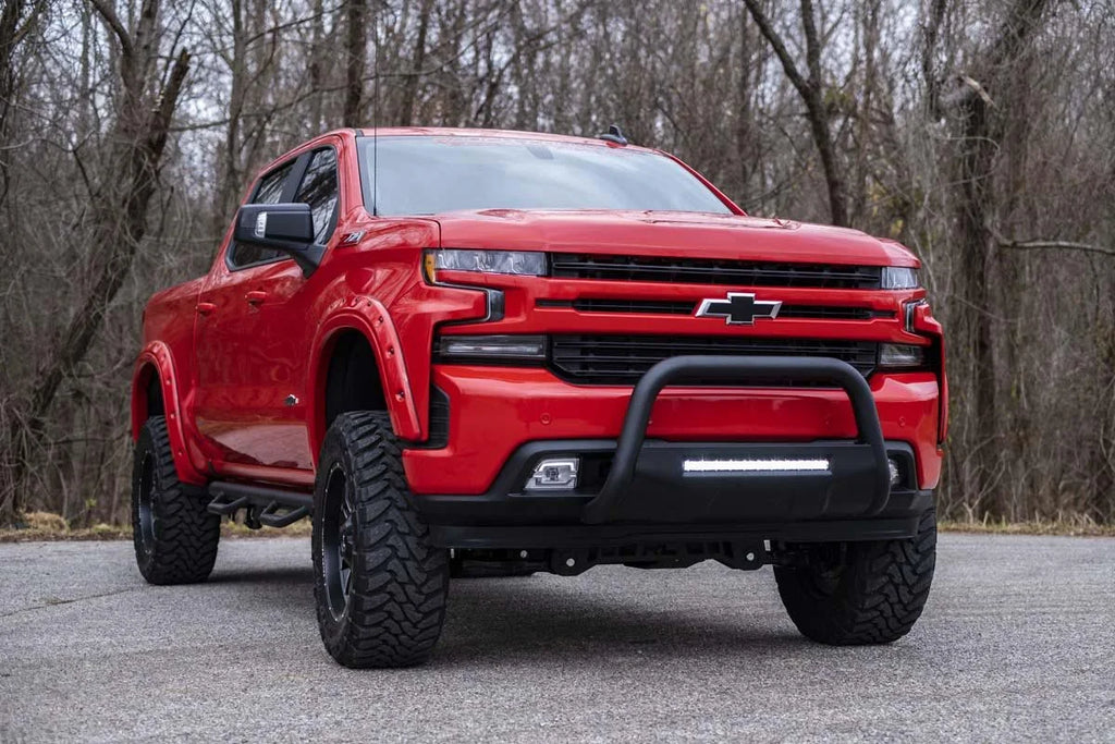 Rough Country Black LED Bull Bar | Chevy Silverado 1500 2WD/4WD (2019-2022) B-C4072 - Additional View 6