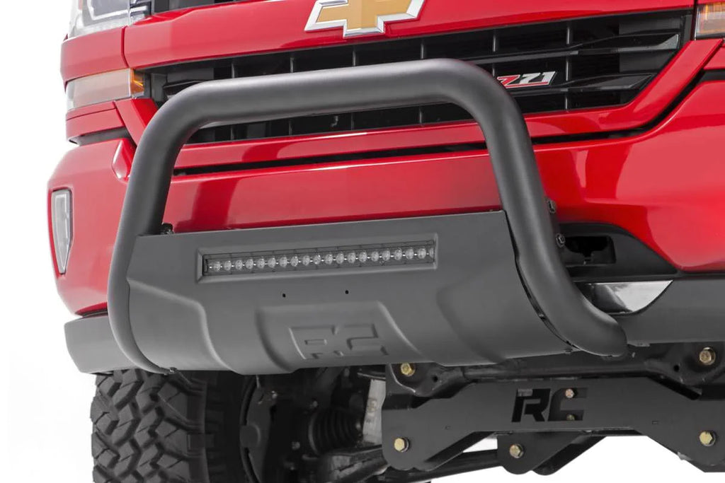 Rough Country Black LED Bull Bar | Chevy/GMC 1500 Truck & SUV (07-20 & Classic) B-C4071 - Right Side View