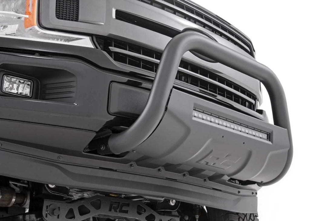 Rough Country Black LED Bull Bar | Ford Expedition (03-24)/F-150 (04-24) 2WD/4WD B-F4041 - Side View