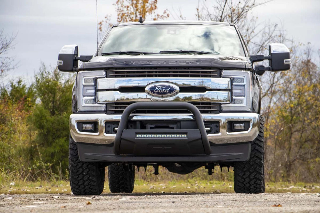 Rough Country Black LED Bull Bar | Ford F-250 Super Duty 2WD/4WD (2017-2022) B-F2017 - Additional View 5