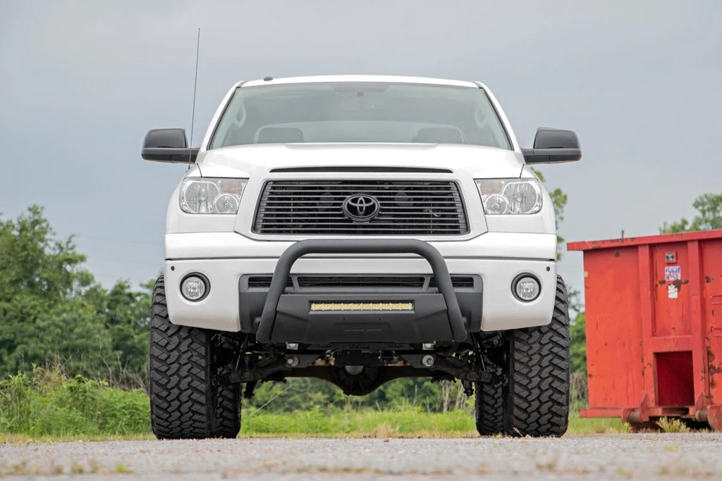Rough Country Black Led Bull Bar | Toyota Tundra 2WD/4WD (2007-2021) B-T4071 - Installation View