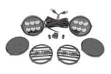 Load image into Gallery viewer, Rough Country Black Series Halo LED Light Pair | White/Amber DRL | 6.5 Inch | Round 70805B - Main Product View