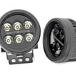 Load image into Gallery viewer, Rough Country Black Series Round LED Light Pair | 3.5 Inch | Amber DRL 70900 - Back View