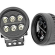 Load image into Gallery viewer, Rough Country Black Series Round LED Light Pair | 3.5 Inch | Amber DRL 70900A - Back View