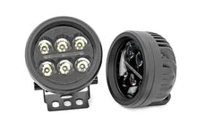 Load image into Gallery viewer, Rough Country Black Series Round LED Light Pair | 3.5 Inch | Amber DRL 70900A - Back View