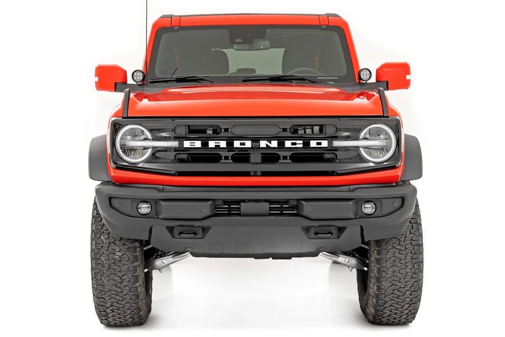 Rough Country Black Series Round LED Light Pair | 3.5 Inch | Amber DRL 70900A - Installation View