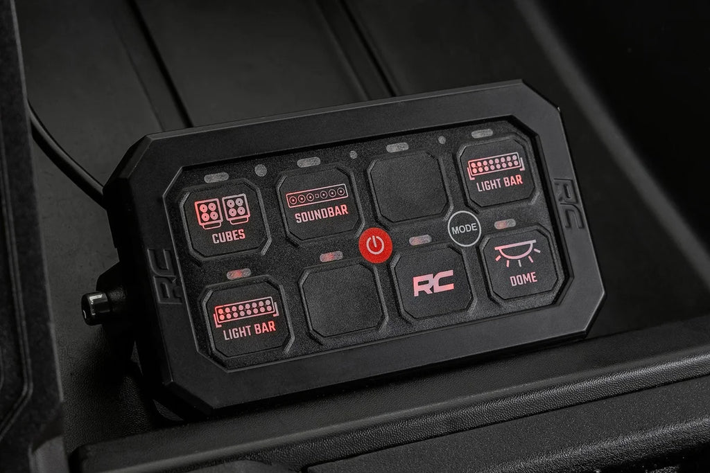 Rough Country Bluetooth | 8 Gang Switch Panel | RGB Backlit Buttons | Multifunction Modes 70975 - Installation View