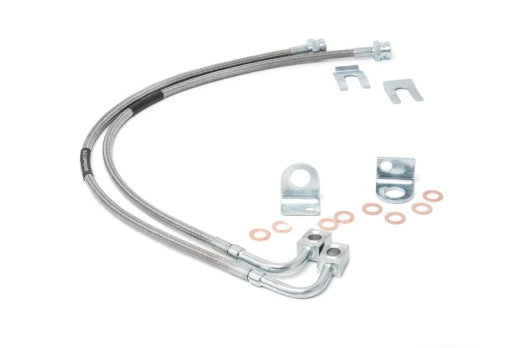 Rough Country Brake Lines | Stainless | Front | 4-6 Inch Lift | Jeep Wrangler JK/Wrangler Unlimited (07-18) 89707
