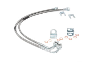 Rough Country Brake Lines | Stainless | Front | 4-6 Inch Lift | Jeep Wrangler JK/Wrangler Unlimited (07-18) 89707