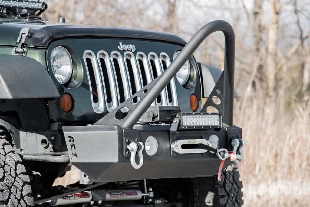 Rough Country Bumper Stinger Bar | Jeep Cherokee XJ 2WD/4WD (1984-2001) 1055 - Installation View
