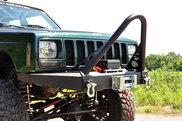 Rough Country Bumper Stinger Bar | Jeep Cherokee XJ 2WD/4WD (1984-2001) 1055 - Installation View