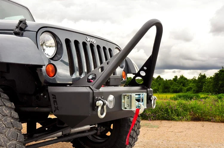 Rough Country Bumper Stinger Bar | Jeep Cherokee XJ 2WD/4WD (1984-2001) 1055 - Installation View