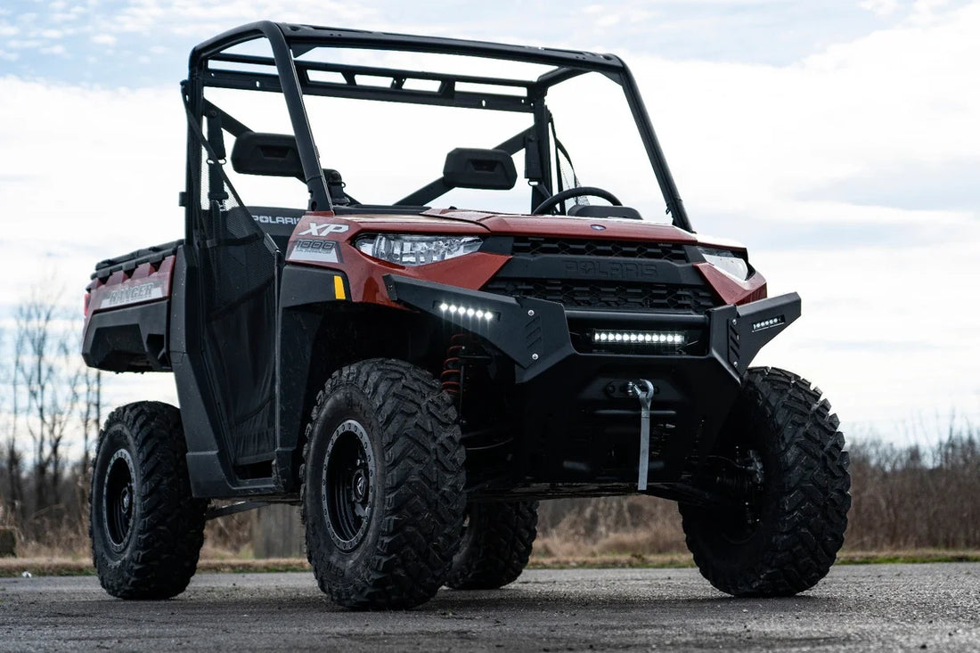 Rough Country Bumper Wings | 6" Black Slimline LED Pair | Polaris Ranger 1000/Ranger XP 900/1000 93044 - Additional View 6