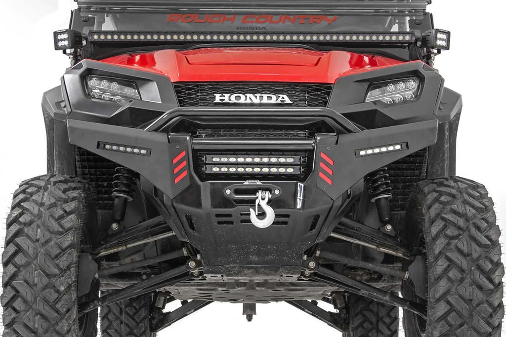 Rough Country Bumper Wings | Stinger | 6" Led Combo | Honda Pioneer 1000/Pioneer 1000-5 92025 - Installation View