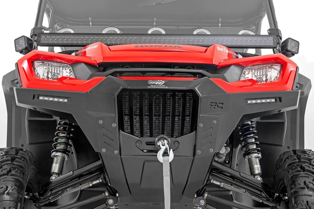 Rough Country Bumper Wings | Stinger | 6" Led Combo | Honda Pioneer 1000-6 - Side View