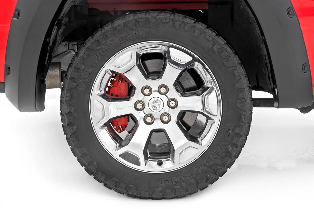 Rough Country Caliper Covers | Front and Rear | Red | Ram 1500 2WD/4WD (2019-2025) 71148A - Side View