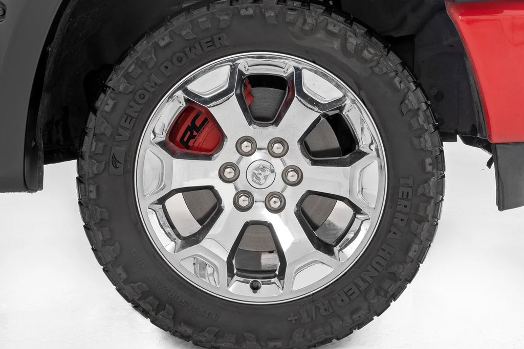 Rough Country Caliper Covers | Front and Rear | Red | Ram 1500 2WD/4WD (2019-2025) 71148A - Back View