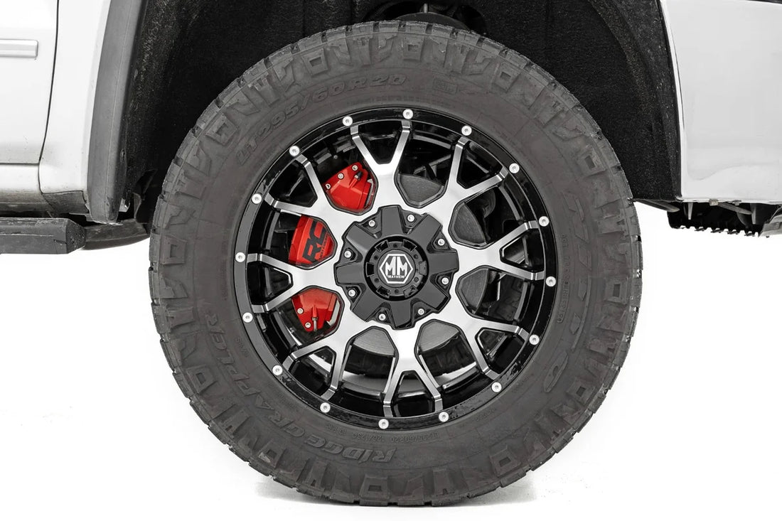 Rough Country Caliper Covers | Front and Rear | Red | Toyota 4Runner 2WD/4WD (2003-2024) 71149 - Installation View