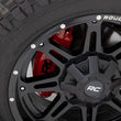 Load image into Gallery viewer, Rough Country Caliper Covers | Rear | Red | Jeep Wrangler JK/Wrangler Unlimited  (2007-2018) - Installation View