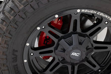 Load image into Gallery viewer, Rough Country Caliper Covers | Rear | Red | Jeep Wrangler JK/Wrangler Unlimited  (2007-2018) - Installation View