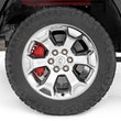Load image into Gallery viewer, Rough Country Caliper Covers | Rear | Red | Ram 1500 2WD/4WD (2019-2025) - Side View