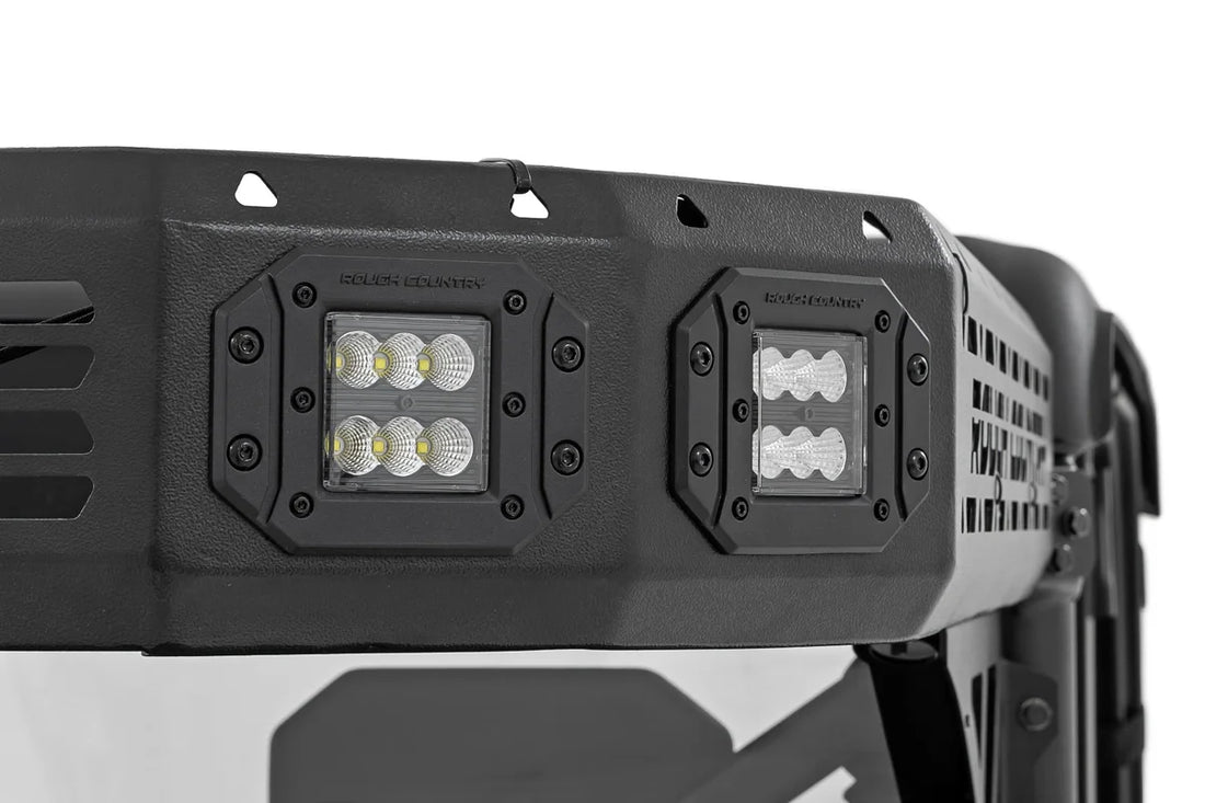 Rough Country Cargo Rack | Dual 2" Black LED Pairs | Flush Mount | CFMOTO U10 1000 PRO 96133 - Additional View 6