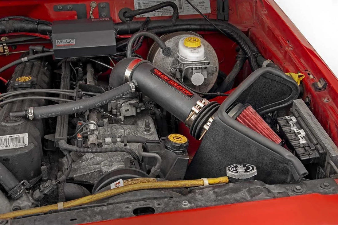 Rough Country Cold Air Intake Kit | 4.0L | Pre Filter | Jeep Cherokee XJ 2WD/4WD (91-01) 10552PF - Side View