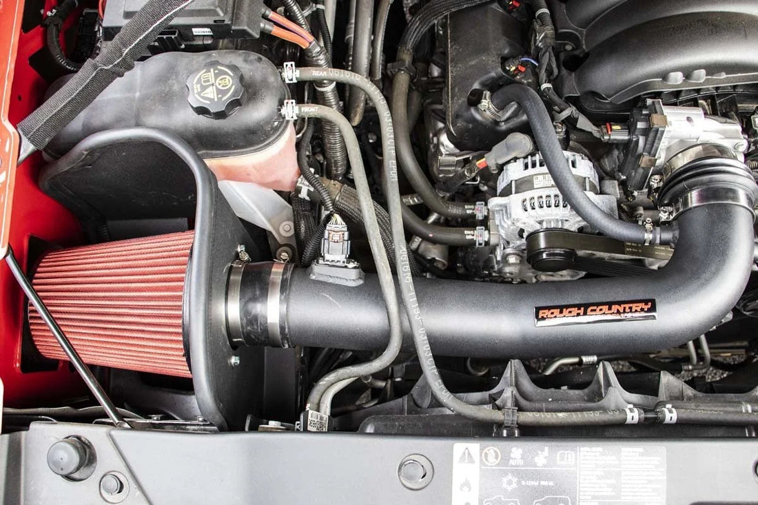 Rough Country Cold Air Intake Kit 5.3L/6.2L | Pre Filter | Chevy/GMC 1500 (14-18 & Classic) 10551PF - Side View