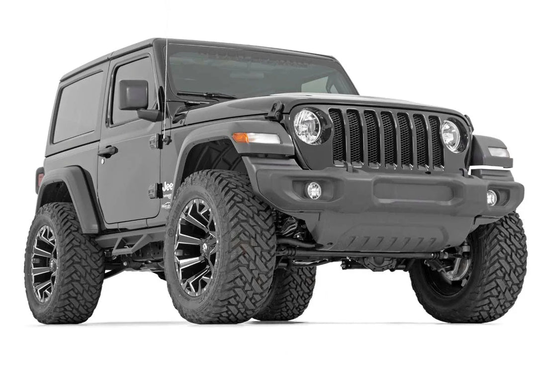 Rough Country Contoured Drop Steps | 2 Door | Jeep Wrangler JL 4WD (2018-2024) 90761 - Side View