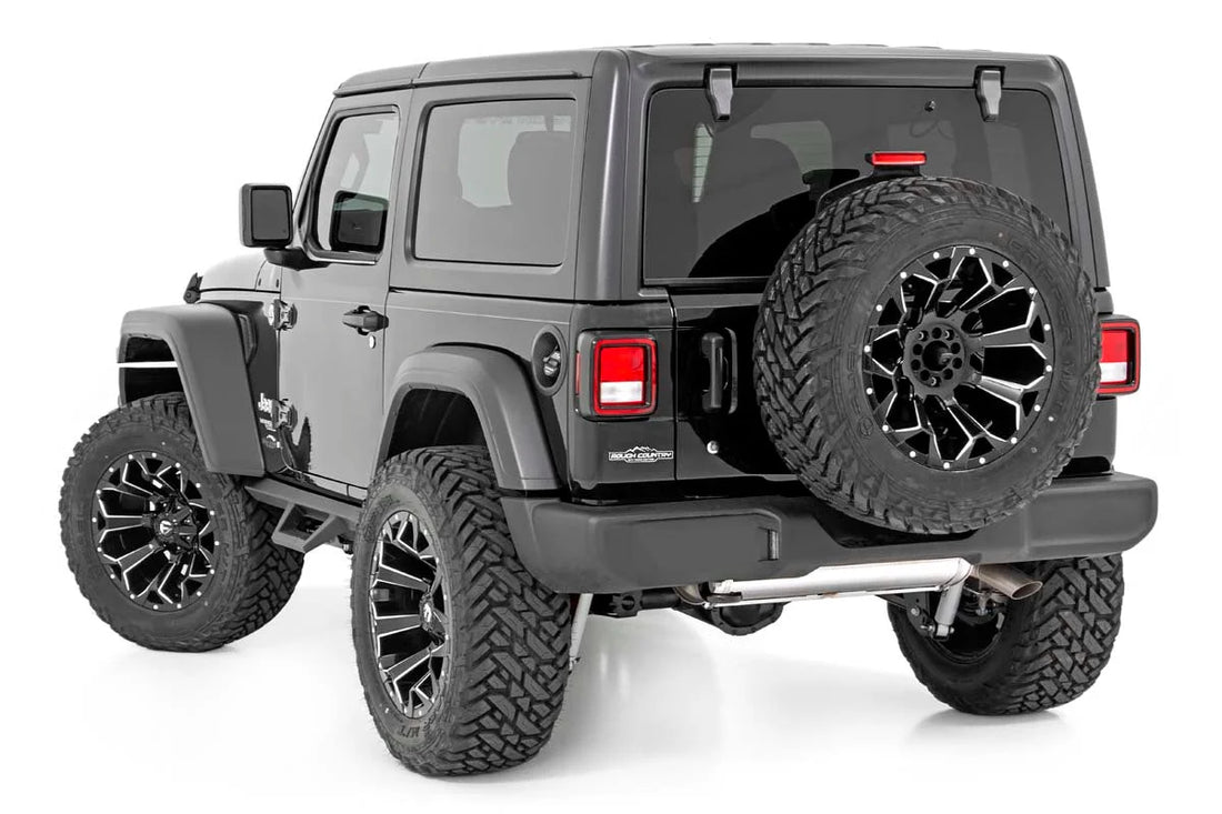 Rough Country Contoured Drop Steps | 2 Door | Jeep Wrangler JL 4WD (2018-2024) 90761 - Back View