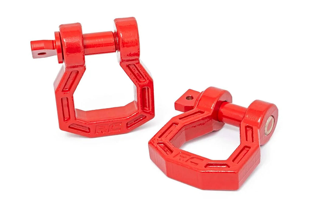 Rough Country D-Ring | Forged | Pair | Red RS119 - Main Product View