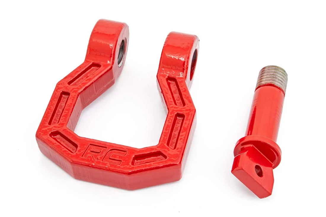 Rough Country D-Ring | Forged | Pair | Red RS119 - Side View