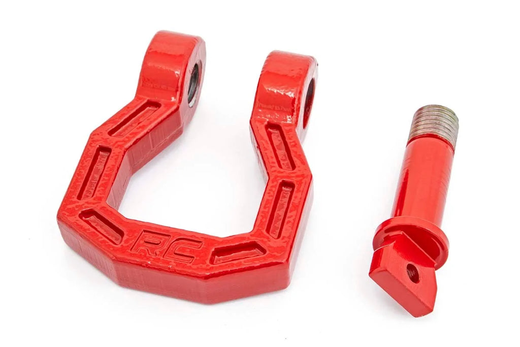 Rough Country D-Ring | Forged | Pair | Red RS119 - Side View