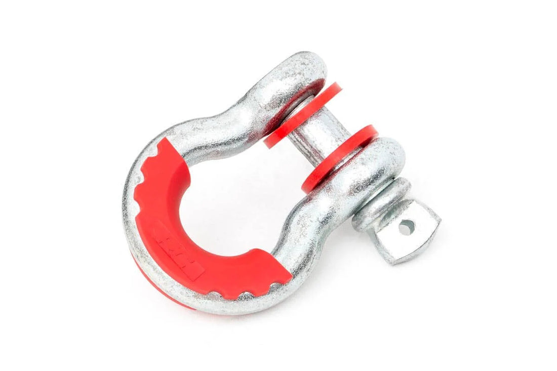 Rough Country D-Ring Isolator Kit | Pair | Red RS102 - Side View