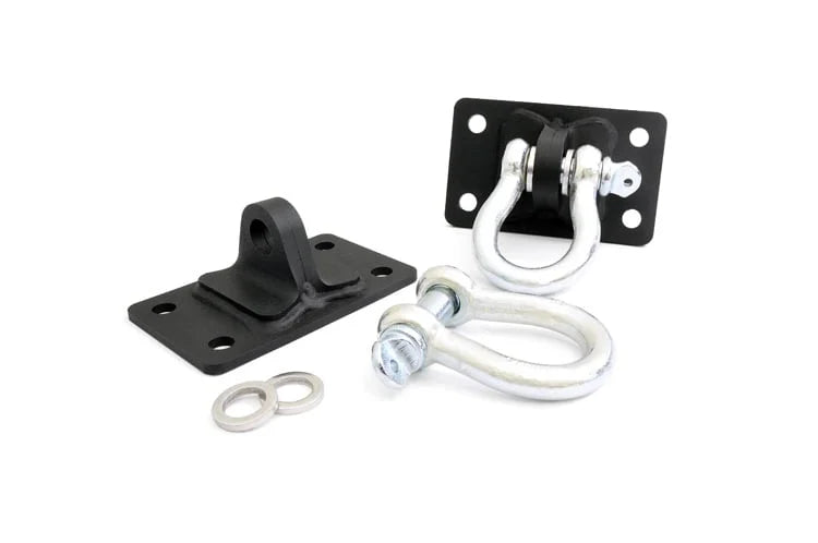 Rough Country D Ring Shackles and Mounts | Stubby Winch Bumpers | Jeep Wrangler JK/Wrangler Unlimited (07-18) 1046