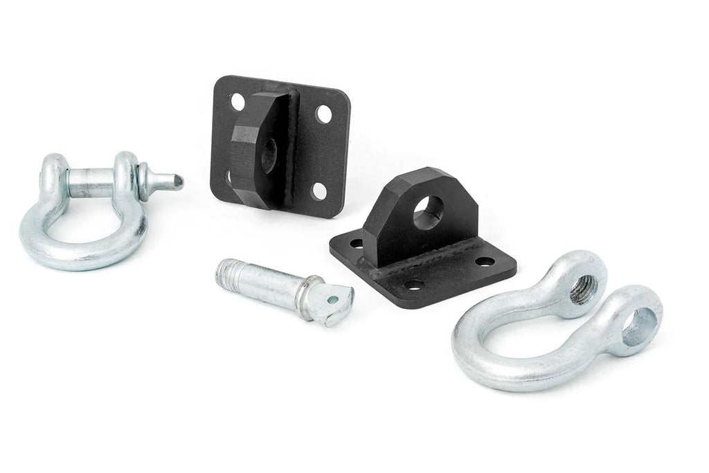Rough Country D Ring Shackles and Mounts | TJ Stubby | XJ Winch | Jeep Cherokee XJ (84-01)/Wrangler TJ (97-06) 1058 - Moun...