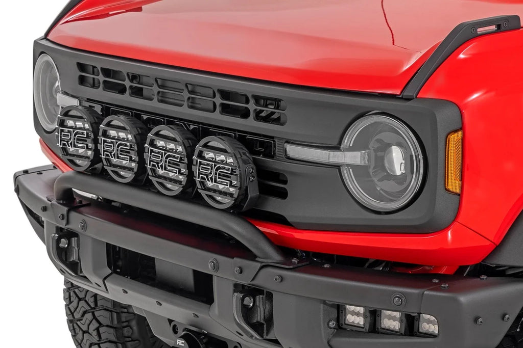 Rough Country DRL Halo LED Headlights | DOT Approved | Ford Bronco 4WD (2021-2025) - Side View