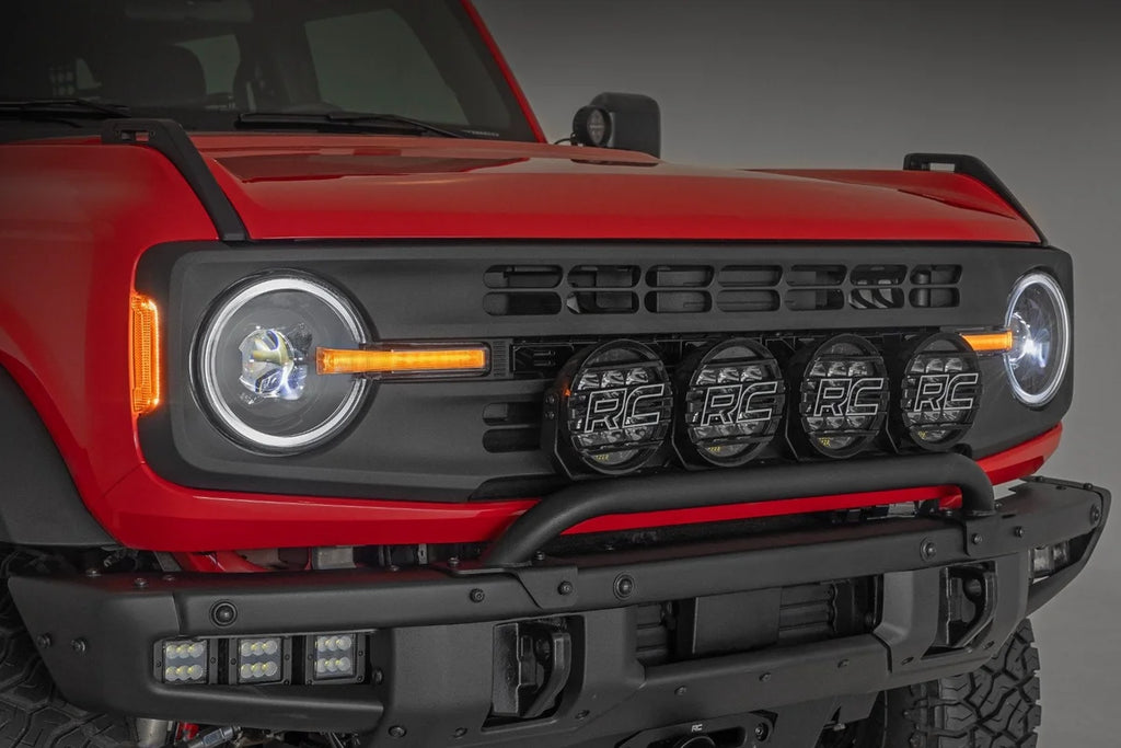 Rough Country DRL Halo LED Headlights | DOT Approved | Ford Bronco 4WD (2021-2025) - Back View
