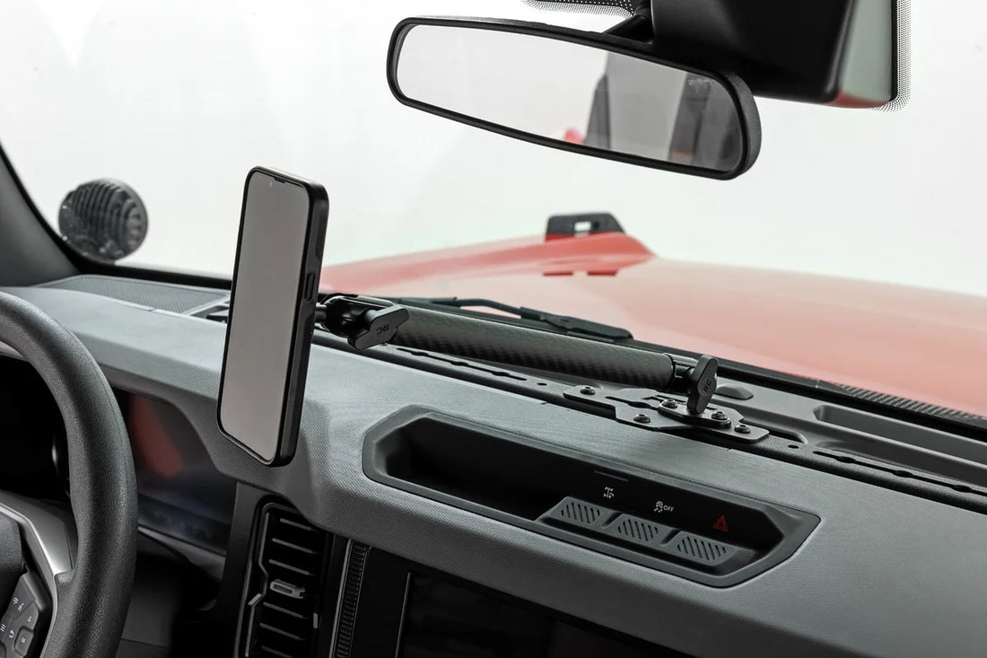 Rough Country Dash Mount | 10" Magnet Mount Kit | Ford Bronco 4WD (2021-2025) - Side View