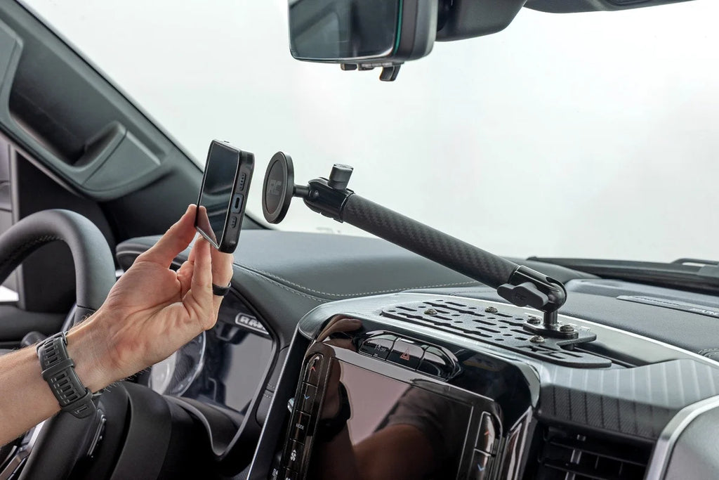Rough Country Dash Mount | 8" Mag Safe Mount Kit | 8in Screen | Ram 1500 4WD (2019-2026) - Back View