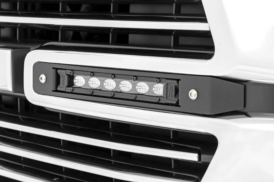 Rough Country Dual 6in LED Grille Kit | Black Slimline | Ram 1500 2WD/4WD (2019-2024) 70783 - Back View