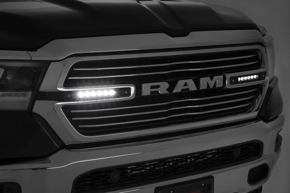 Rough Country Dual 6in LED Grille Kit | Black Slimline | Ram 1500 2WD/4WD (2019-2024) 70783 - Additional View 5